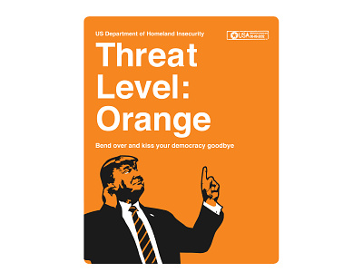 Orange Julius Caesar alert democracy design government logo orange politics threat typography