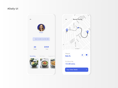 Daily UI_#6_Profile_Food Spending App app challenge daily ui challenge delivery design food icon illustration mobile profile spendings ui