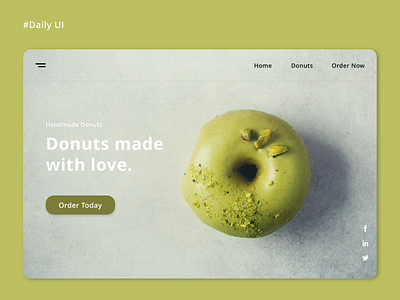 Daily UI_#12_Ecommerce branding daily ui challenge design donuts ecommerce food landing page matcha ui web