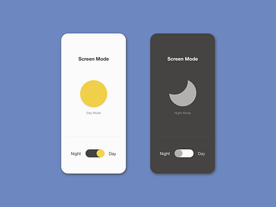 Daily UI_#15_On/Off Switch app bright mode button challenge daily ui challenge dark mode design on off switch screen mode ui