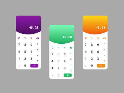 Calculator app design ui ux web xd