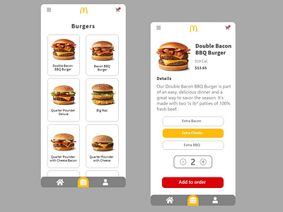 McDonald's app Concept Design