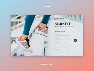 Daily UI #001 design ui ux web website