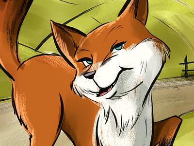 Fox animal children childrens book digital fox illustration paint photoshop