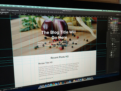 Food Blog WIP blog design food hero mockup photoshop psd web design wordpress