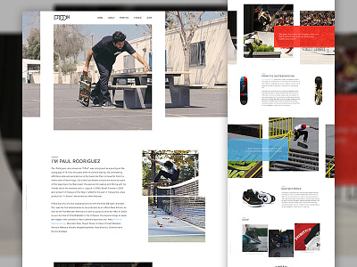 P-Rod Concept - Full design dribbble mockup nike p rod shop skateboard ui ux web web design