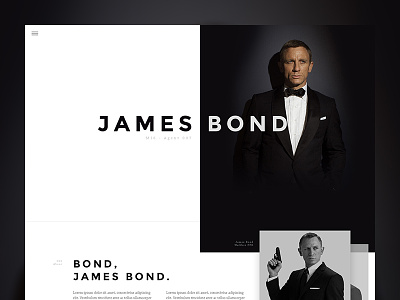 007 Preview 007 bond mockup photoshop psd single page ui ux web web design