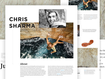 Chris Sharma Concept climb design layout magazine layout parallax photoshop psd typography web web design
