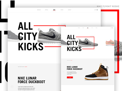 ACK Concept design e-commerce ecommerce grid kicks psd sneakers type ui web whitespace
