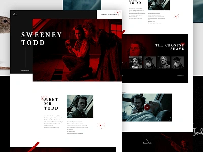 The Demon Barber of Fleet Street blood clean design grid layout mocktober parallax serif ui web web design