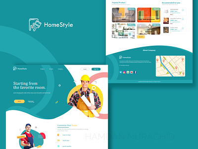 HomeStyle - Service Home Online app design ui web