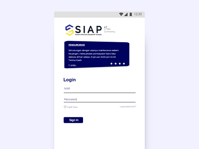 Login Page Mobile