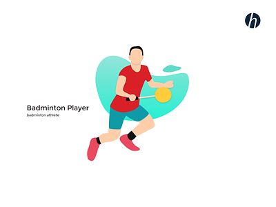 Sports - Badminton Players badminton design illustration indonesia ui vector