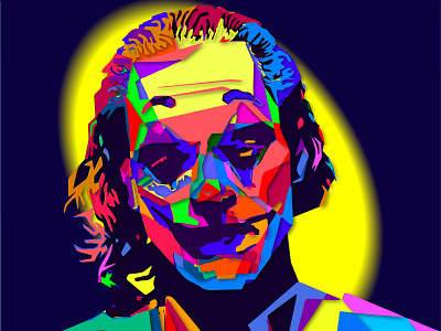 Joker (WPAP x Paper Cutout Technique) illustration