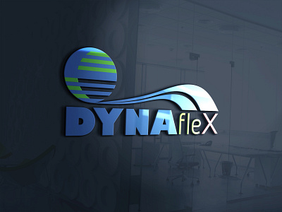 Dynaflex Logo 3d branding illustration logo typography