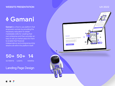 Gamani Website Landing Page Presentation