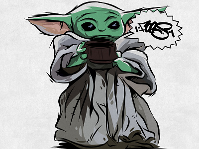 bby yoda X FOES 2d art animation art design graphic art illustration illustrator photoshop procreate