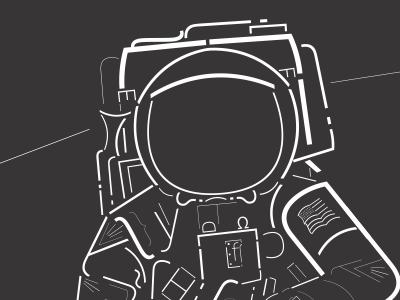 Typographic Astronaut astronaut space type typography