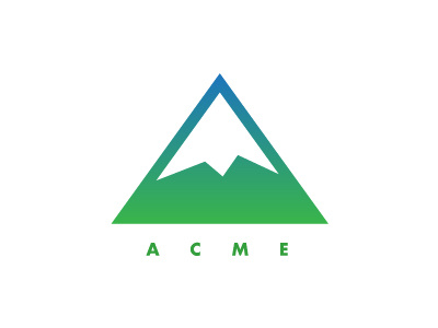 A C M E acme grocery store icon illustration logo logotype mountain vector