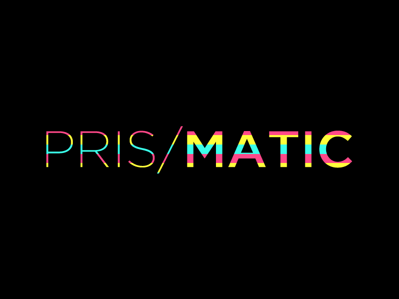 PRIS/MATIC bright cmyk design gif logo logotype type typography