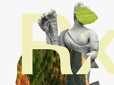 Rx abstract art collage cut paper design helvetica photo manipulation swiss