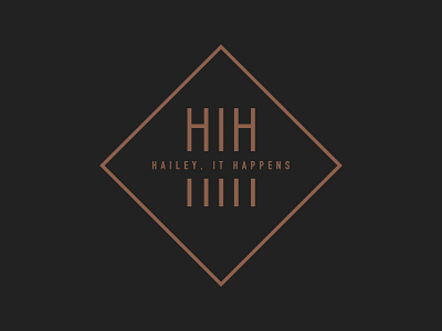 Hailey, It Happens Logo band dark diamond logo typography
