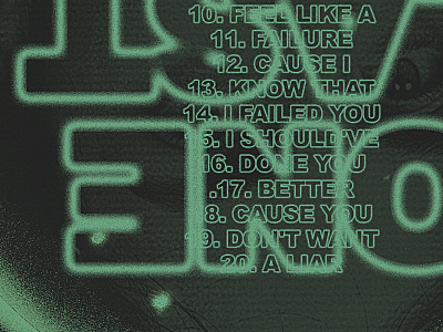 texture study green outline type texture typography