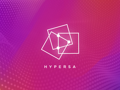HYPERSA glow gotham gradient mesh high tech icon iconography logo logomark purple tech