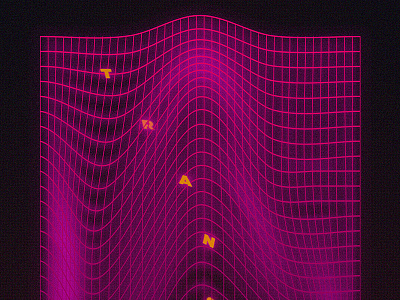 TRANSISTOR 3d effects grid type vaporwave