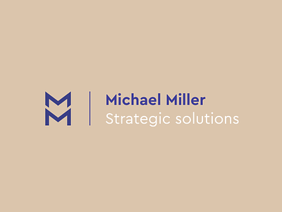 Michael Miller business card corporate identity icon identity lockup logotype mm retro colors vintage vintage colors