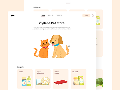 Cyllene - Pet Store app branding design minimal ui ux