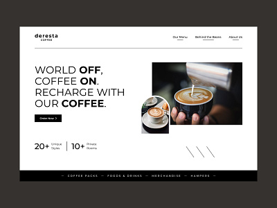 Deresta - Coffee Shop app branding design ui ux web