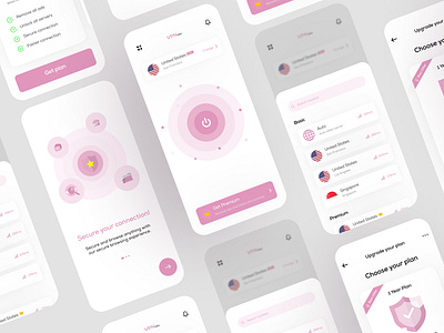 VPNPro - VPN App app design minimal ui ux
