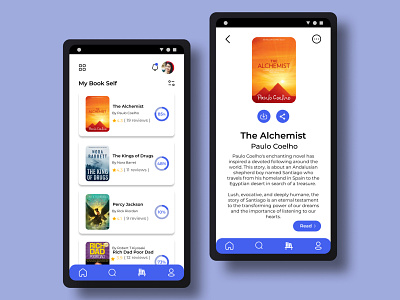 E-Book App illustration mobile design