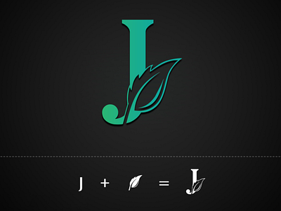 J + Leaf Logo Design