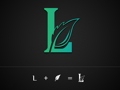 L + Leaf Logo Design