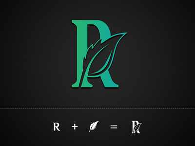 R + Leaf Logo Design