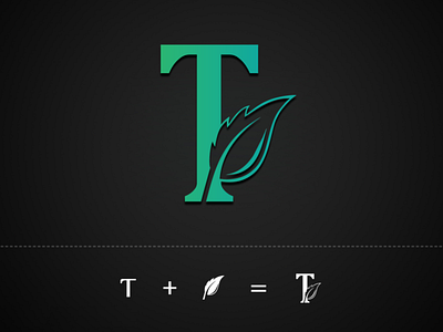 T + Leaf Logo Design
