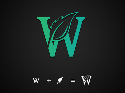 W + Leaf Logo Design
