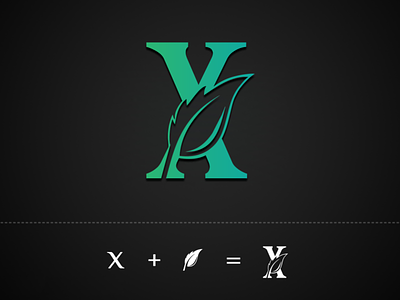 X + Leaf Logo Design