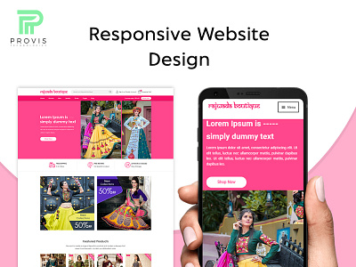 Responsive Website Design branding branding design design ecommerce ecommerce design illustration modern online store responsive responsive design typography web design website website design