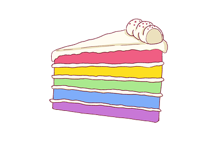 Cake art cake digital illustration paint