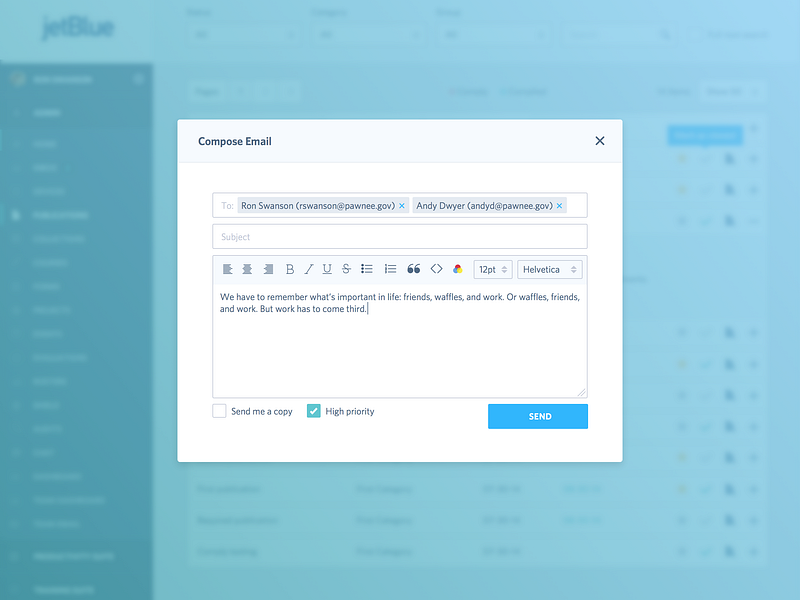 Rich Text Editor by Zarin Ficklin for HQ on Dribbble