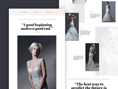 Our Story fashion layout web website wedding