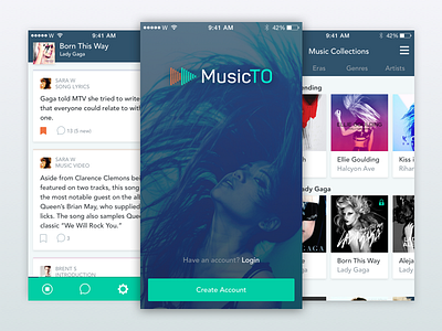 Music Companion App album ios material material design mobile music ui ux