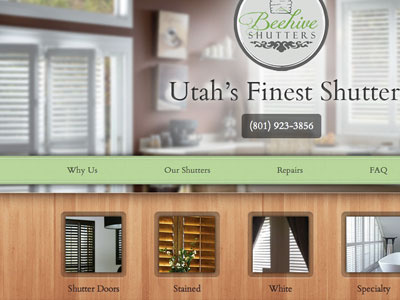 Beehive Shutters web design wood