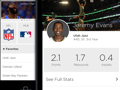 Sports Database ios iphone mlb nba nfl retina sports stats