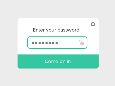 Simple Password Modal clean flat form interface metro modal password simple ui web