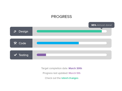 Progress Bars clean flat interface metro progress progress bars simple tooltip ui web