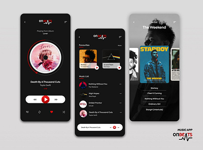 OnBeats music app music app ui